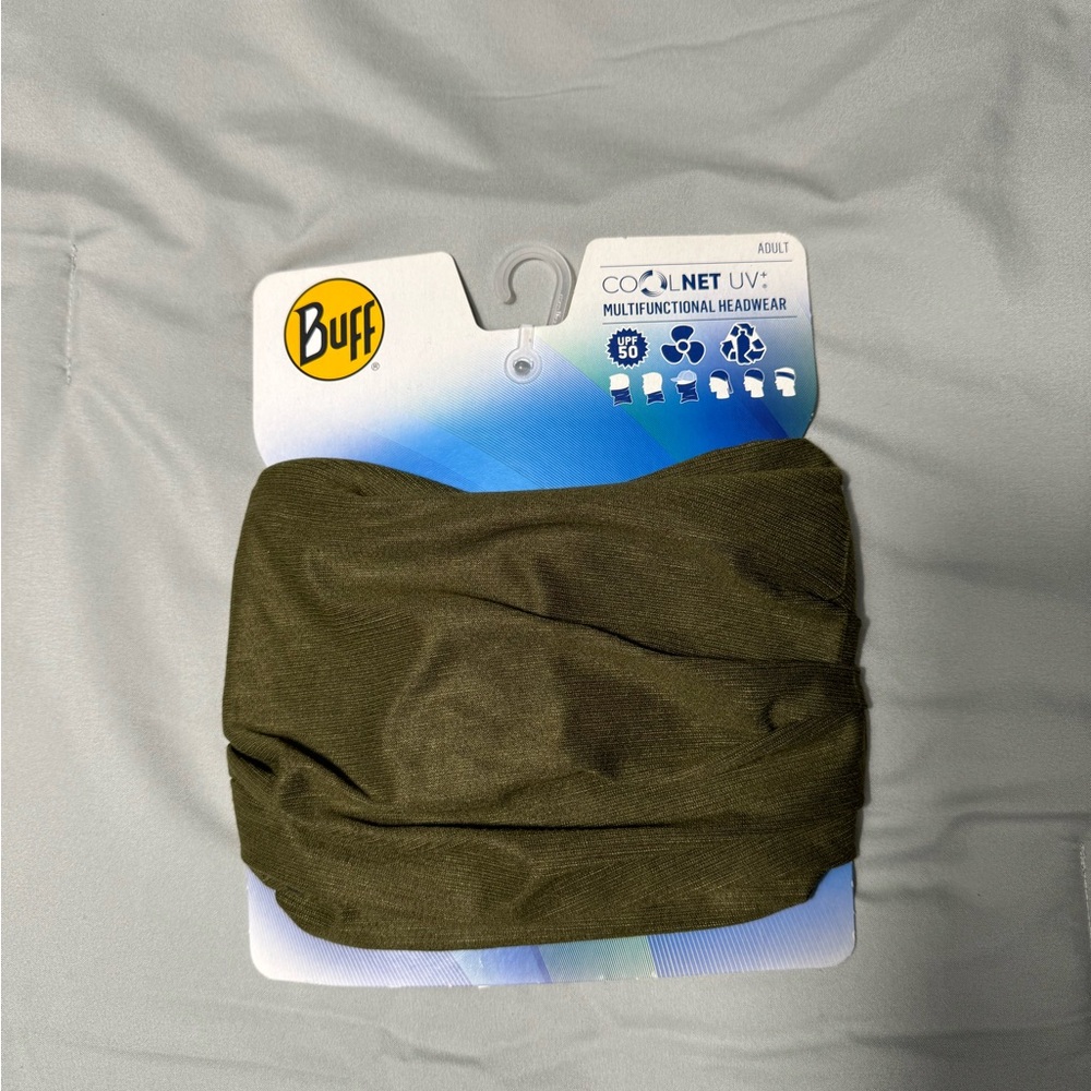 Buff neck gaiter olive green